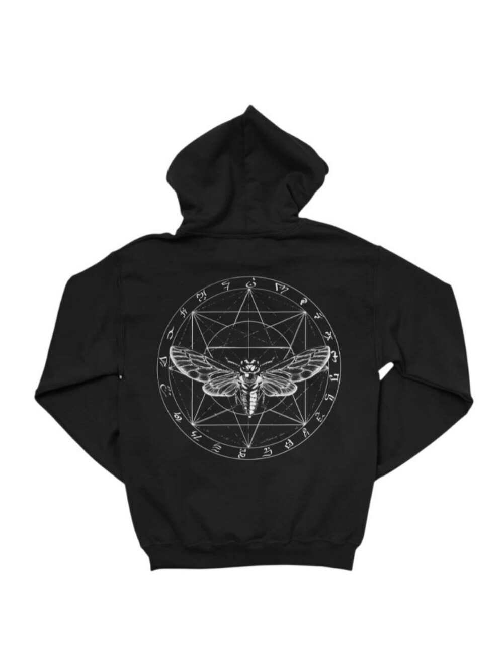 Forbidden Alchemy Gothic Moth Hoodie Punk Grunge Womens Pull-over